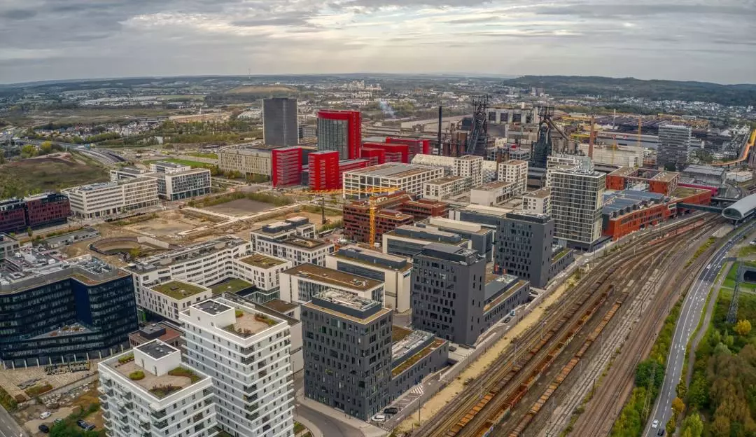 Vue aérienne d'Esch-sur-Alzette